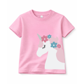Cute Unicorn Girls Cotton T-Shirt Pink Edition