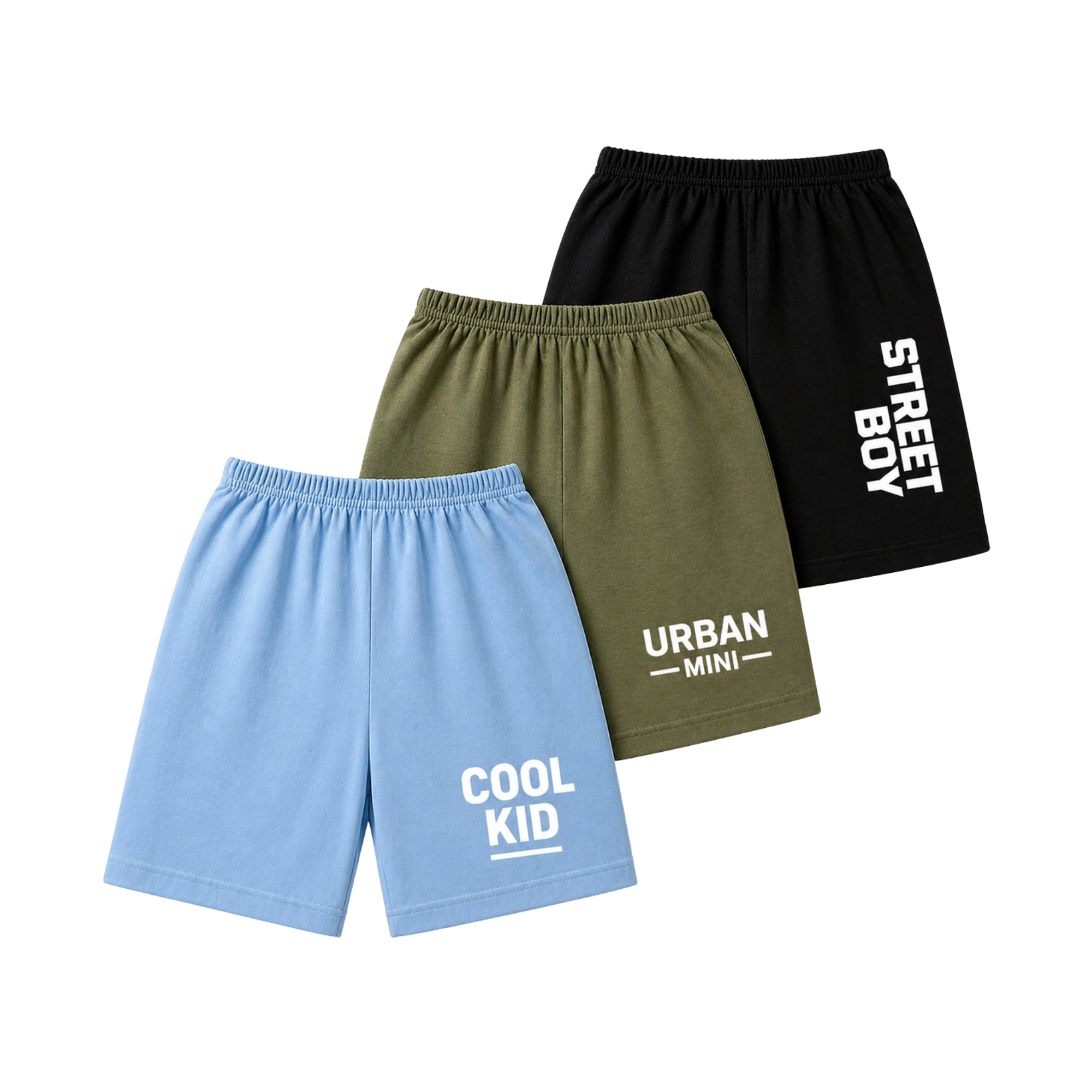 Kids Premium Cotton Shorts Combo Pack – Soft Summer Shorts Set (3 Pieces)