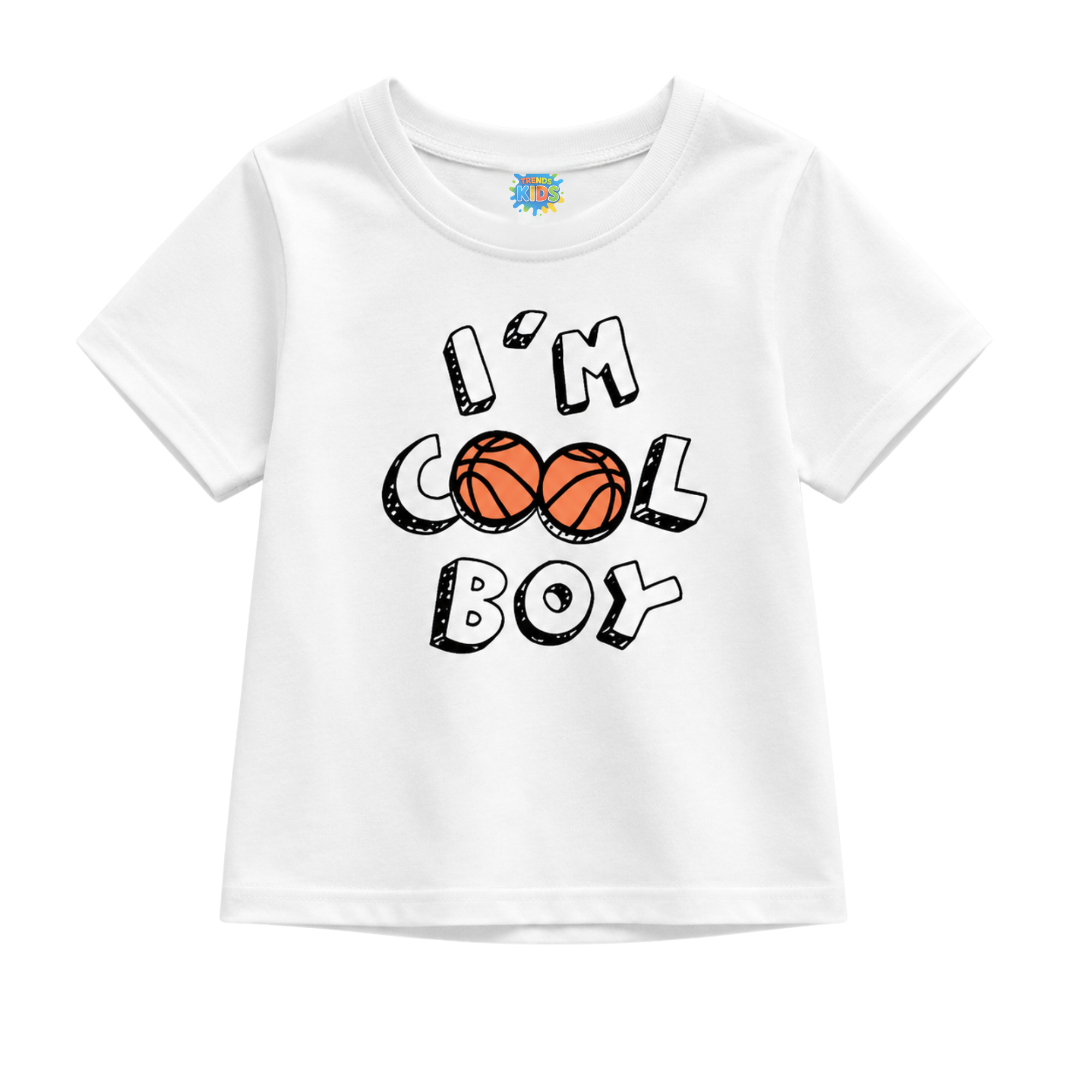 Premium Kids T-Shirt – “I’m Cool Boy” Basketball Print | Soft & Comfortable Summer Tee BTWCB