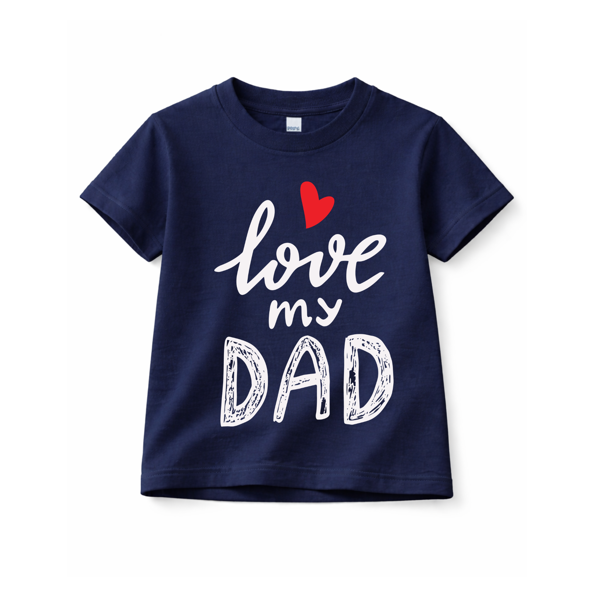Kids “Love My Dad” Printed Cotton T-Shirt – Soft Premium Baby Tee (Navy Blue)