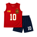 Spain #10 Kids Sports Set | Tank Top & Shorts 100% Cotton