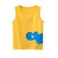 Toddler Boy’s Bright Yellow Hippo Graphic Tank Top STSYD