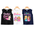 Girls Princess Cotton Tank Top – Daddy’s Girl, Princess of the Castle & Best Princess