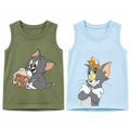 Cute Cat Cartoon Kids Tank Top Combo Pack (2 PCS) | TT2C-TOMGRY-MIX